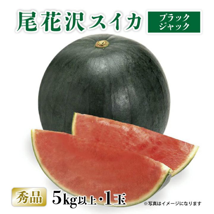 【7月～8月販売予定】尾花沢スイカ ブラックジャック（秀品/5kg以上1玉）【！数量限定販売！】 一部送料無料 山形県尾花沢市 高級フルーツ 黒色いスイカ ブラックジャック ギフト 贈答用 土産 お中元 暑中見舞い