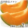 庄内砂丘 メロン【鶴姫レッド】　秀品3L・2玉(化粧箱)/山形 赤肉 土産 フルーツ 御中元 お中元 ギフト 贈答用 お取り寄せ 特産品 グルメ 発送期間：6月下旬頃～7月下旬頃 一部送料無料